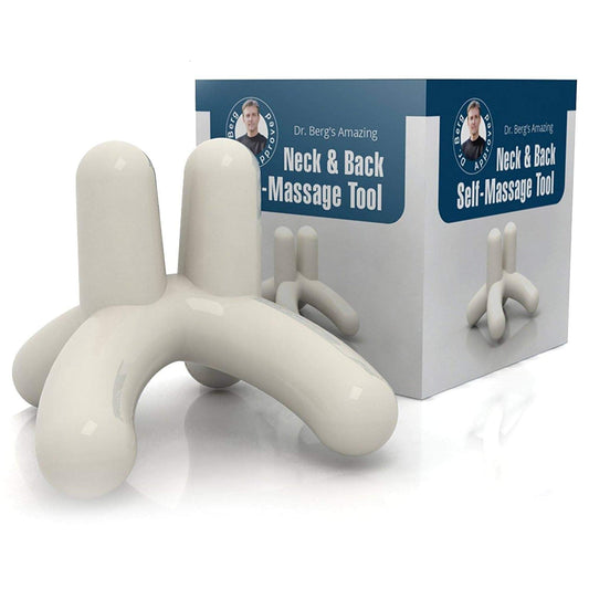 Dr. Berg’s Self-Massage Tool, Best for Back Pain Relief, Handheld Neck and Lower Back - NutriGlobal