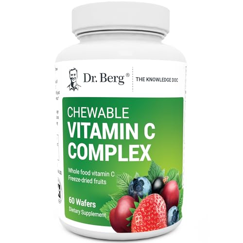 Dr. Berg's Vitamin C Complex Whole Food (60 Chewable) 100% Natural Vitamin C from - NutriGlobal