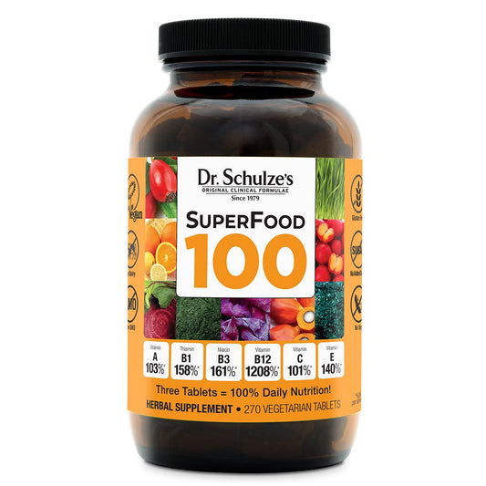 Dr. Schulze's | SuperFood 100 | Vitamin & Mineral Herbal Concentrate | Dietary Supplement - NutriGlobal