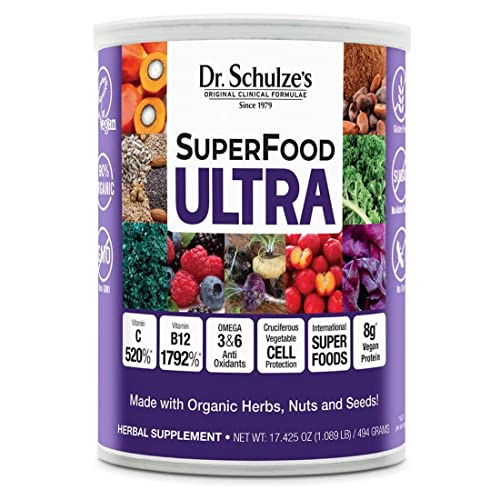 Dr. Schulze's SuperFood Ultra | Organic Super Food Powder | Vitamin B Complex and 520% - NutriGlobal