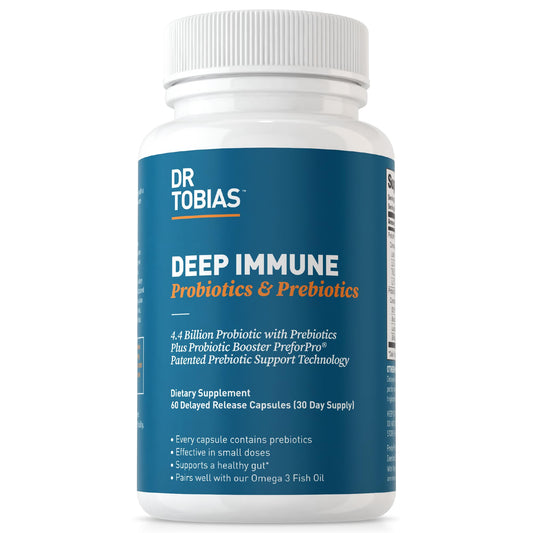 Dr. Tobias Deep Immune Probiotics & Prebiotics, 4.4 Billion CFU Probiotics for Women - NutriGlobal
