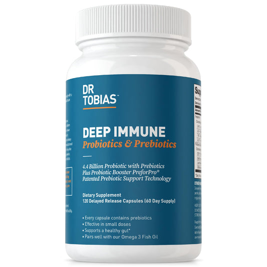Dr. Tobias Deep Immune Probiotics & Prebiotics, 4.4 Billion CFU Probiotics for Women - NutriGlobal