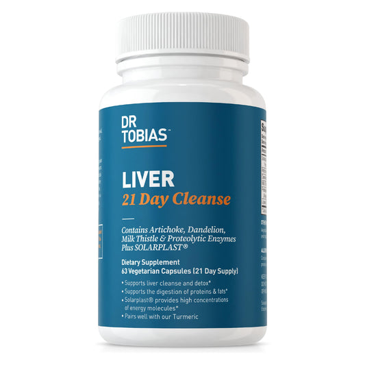 Dr. Tobias Liver 21 Day Cleanse, Herbal Liver Detox Cleanse with Solarplast, Artichoke - NutriGlobal