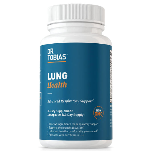 Dr. Tobias Lung Health, Lung Support Supplement with Vitamin C, Butterbur, Quercetin - NutriGlobal