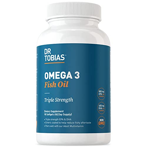 Dr. Tobias Omega 3 Fish Oil, 800 mg EPA 600 mg DHA Omega 3 Supplement for Heart - NutriGlobal