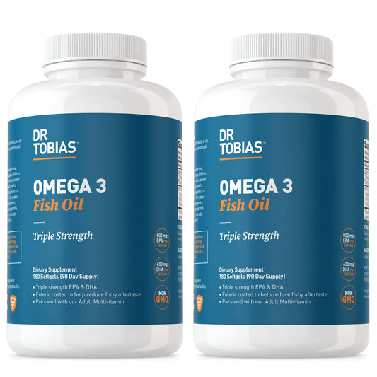 Dr. Tobias Omega 3 Fish Oil, 800 mg EPA 600 mg DHA Omega 3 Supplement for Heart - NutriGlobal