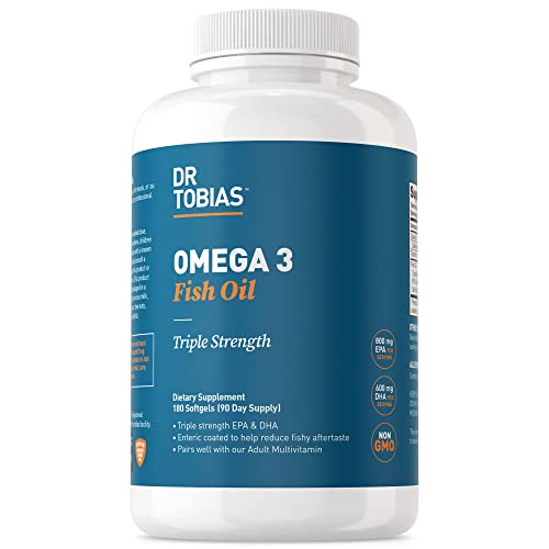 Dr. Tobias Omega-3 Fish Oil, Triple Strength, Supports Brain & Heart Health, 2000 mg - NutriGlobal