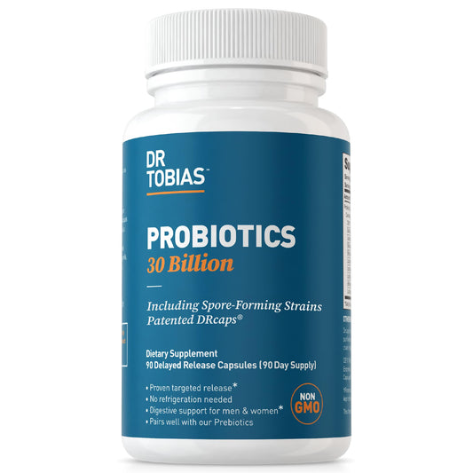 Dr. Tobias Probiotics 30 Billion, 10 Strains, 30 Billion CFU's, Targeted Release Probiotics - NutriGlobal