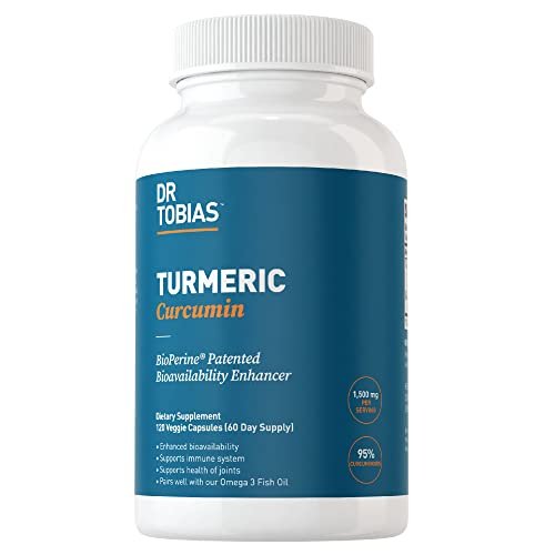 Dr. Tobias Turmeric Curcumin Supplement with BioPerine & Black Pepper, Extra Strength - NutriGlobal