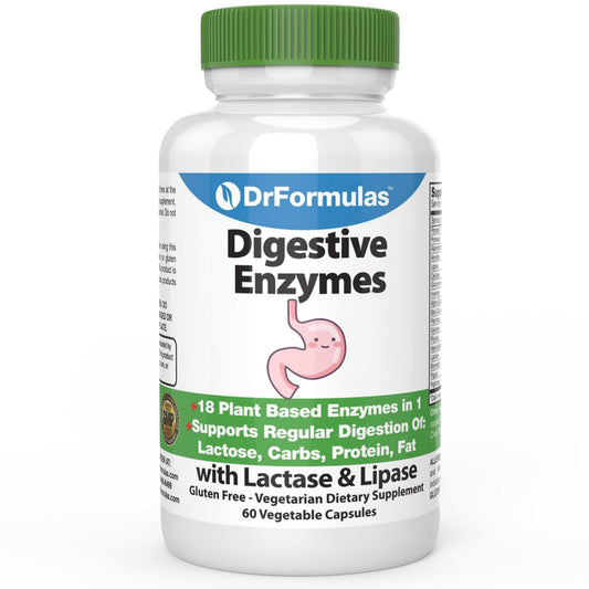 DrFormulas Digestive Enzymes for Bloating Relief, Gas, Lactose Intolerance - NutriGlobal