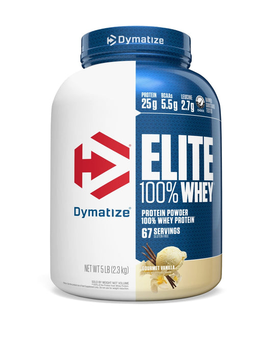 Dymatize Elite 100% Whey Protein Powder, 25g Protein, 5.5g BCAAs & 2.7g L-Leucine - NutriGlobal