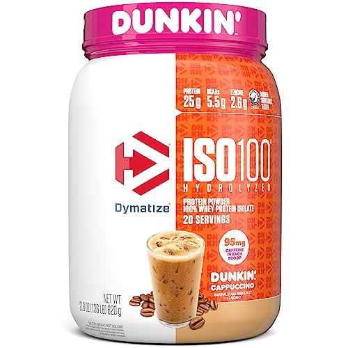 Dymatize ISO100 Hydrolyzed 100% Whey Isolate Protein Powder in Dunkin' Cappuccino - NutriGlobal