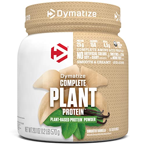 Dymatize Vegan Plant Protein, Smooth Vanilla, 25g Protein, 4.8g BCAAs, Complete - NutriGlobal