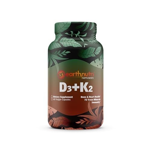 EarthNutri D3 + K2 Bone & Heart Health - 72 Trace Minerals, Vitamin D3 Vitashine, MENA - NutriGlobal