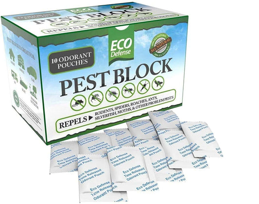 Eco Defense Pest Control Pouches - All Natural - Repels Rodents, Spiders - NutriGlobal