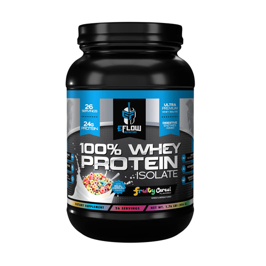 eFlow Nutrition 100% Whey Protein Isolate - Gluten & Lactose-Free Digestive Enzymes - NutriGlobal