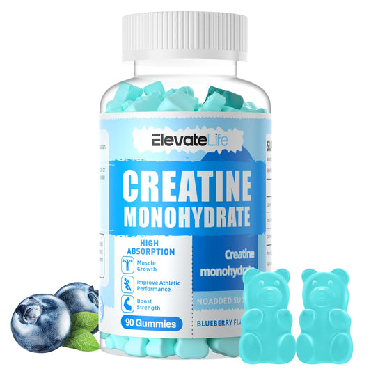 ElevateLife Creatine Monohydrate Gummies 5000mg for Men & Women, Chewables - NutriGlobal