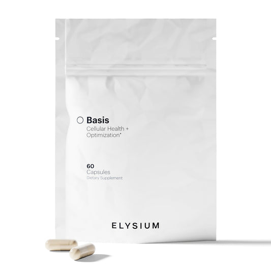 ELYSIUM Basis NAD Plus Supplement 30 Servings - with Nicotinamide Riboside 250mg and Pterostilbene 50mg - Healthy Aging Supplement & Cellular Energy - NutriGlobal