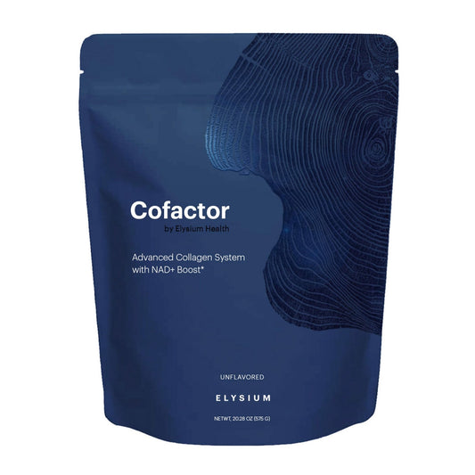 ELYSIUM Cofactor – 4-in-1 Collagen Peptides Powder w/NAD+, Hyaluronic Acid & Vitamin C for Skin, Hair, Nails, Joints & Cellular Health, Collagen Supplements for Men & Women – Unflavored, 28 Servings - NutriGlobal
