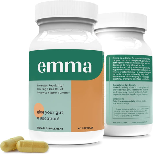 Emma Gut Health - Gas and Bloating Relief, Constipation, Leaky Gut Repair - NutriGlobal