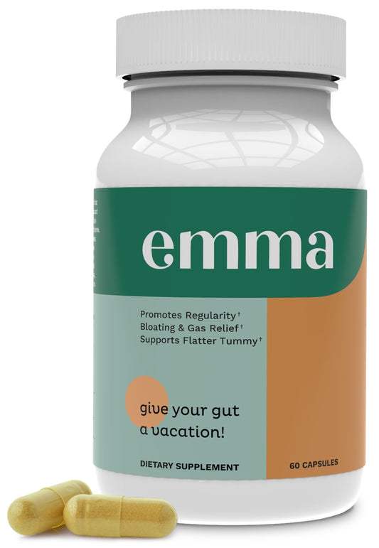 Emma Gut Health - Gas and Bloating Relief, Constipation, Leaky Gut Repair - Gut Cleanse - NutriGlobal