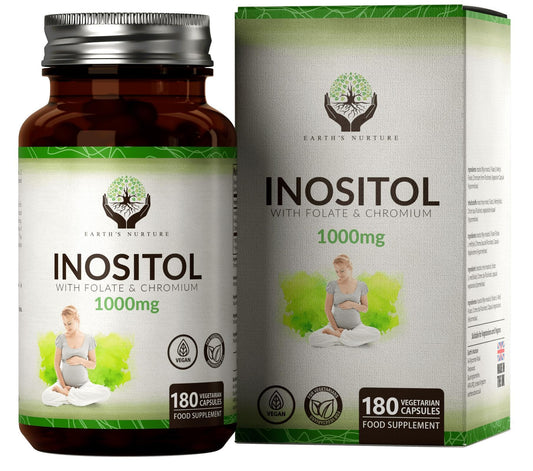 EN Myo-Inositol Chromium & Folate Blend | 1000mg Myo Inositol Per Serving | 180 Vegan - NutriGlobal