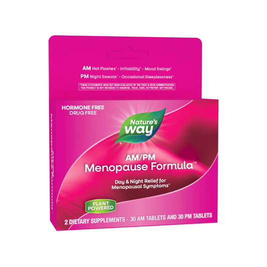 Enzymatic Therapy AM/ PM Menopause Hormone-Free Formula Daytime Energy & Restful Sleep (60 Count) - NutriGlobal