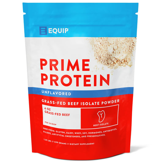 Equip Foods Prime Protein - Grass Fed Beef Protein Powder Isolate - Paleo and Keto Friendl - NutriGlobal
