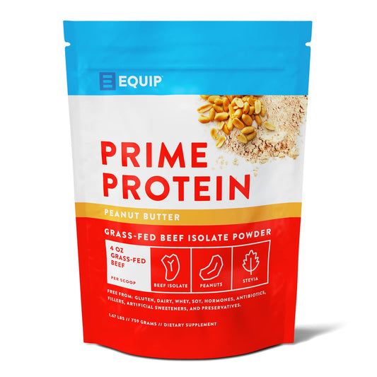 Equip Foods Prime Protein - Grass Fed Beef Protein Powder Isolate - Paleo and Keto Friendly - NutriGlobal