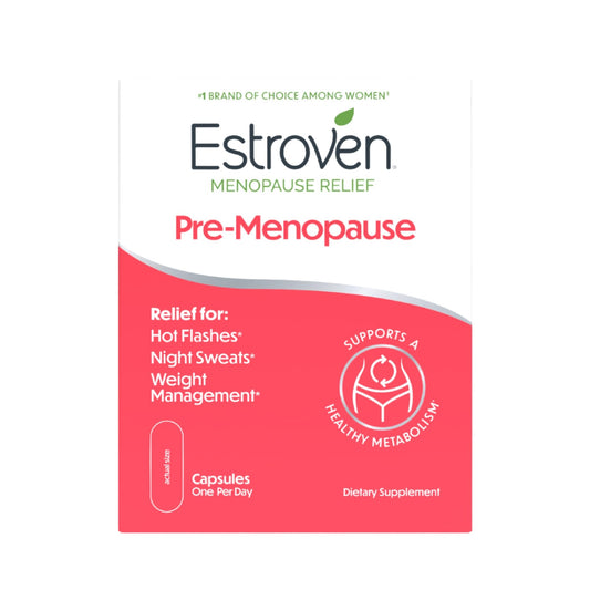 Estroven Pre-Menopause Relief, 30 Ct., Clinically Proven Ingredients, Provides Menopause Relief plus Night Sweats & Hot Flash Relief, Drug-Free or Estrogen Free - NutriGlobal