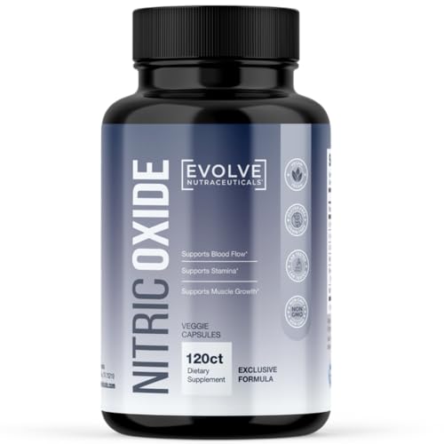Evolve Nutraceuticals Nitric Oxide Booster 5X Strength, 120ct, Stamina & Endurance - NutriGlobal