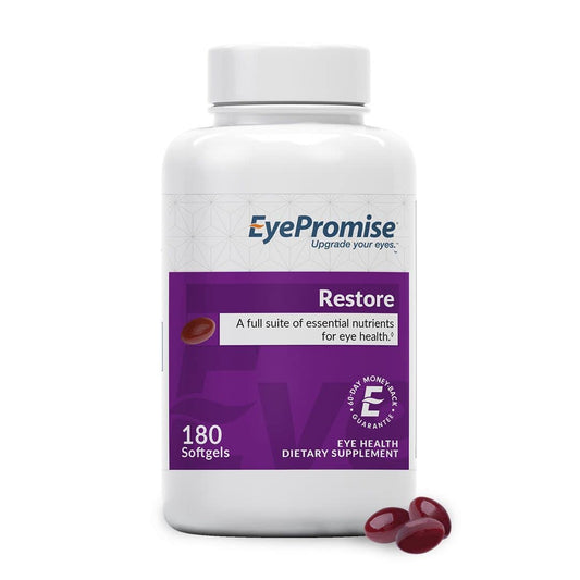 EyePromise Restore Supplement - 180 Softgel Capsules Containing Lutein - NutriGlobal