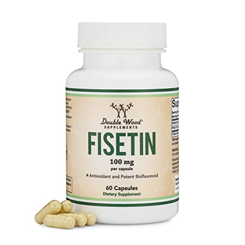 Fisetin Supplement - 100mg of Bioactive Flavnonols, 60 Count (Natural Bioflavonoid - NutriGlobal