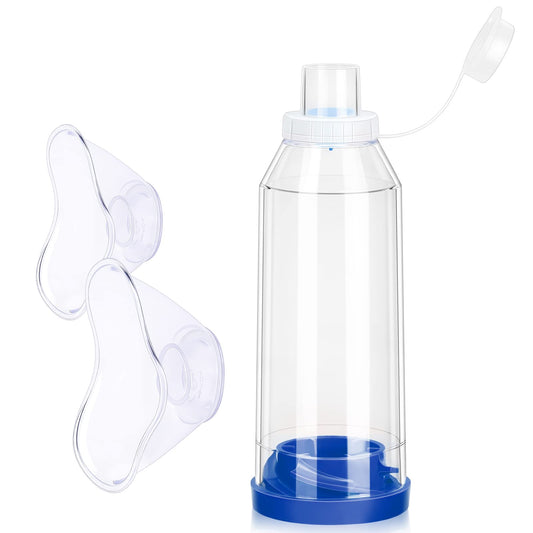 Fivepropy Handheld Spacer for Kids and Adults Includes Child Mask & Adult Blue - NutriGlobal