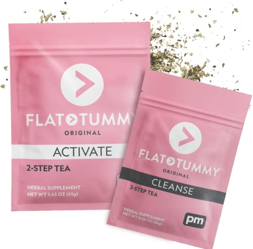 Flat Tummy Tea – 2-step, 4 Week Program – Detox Tea to Boost Energy & Reduce Bloating - NutriGlobal