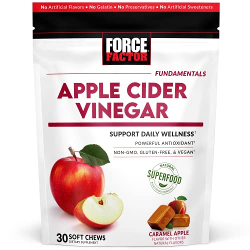 Force Factor Organic Apple Cider Vinegar Soft Chews for Digestion and Metabolism Support - NutriGlobal