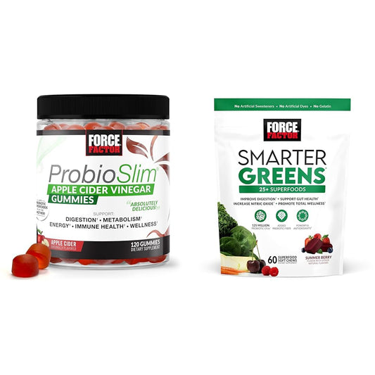 Force Factor ProbioSlim Apple Cider Vinegar Gummies with Organic, LactoSpore - NutriGlobal
