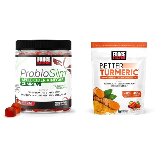 Force Factor ProbioSlim Apple Cider Vinegar Gummies with Organic, LactoSpore & Better - NutriGlobal