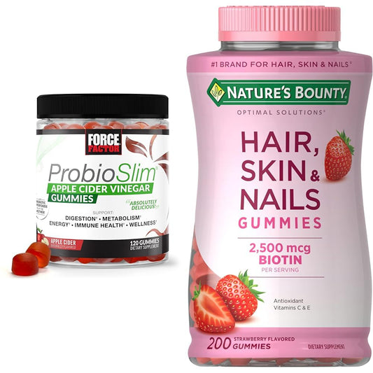 Force Factor ProbioSlim Apple Cider Vinegar Gummies with Organic, LactoSpore & Nature' - NutriGlobal