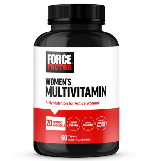 Force Factor Women’s Multivitamin, Multivitamin for Women to Support Hormone Balance, Energy, Immunity, and Gut Health, with 20 Vitamins & Minerals, Ashwagandha, Chasteberry, and More, 60 Tablets - NutriGlobal