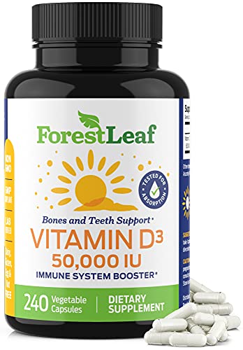 ForestLeaf - Vitamin D3 IU Weekly Supplement (50,000 IU - 240 Count) - NutriGlobal