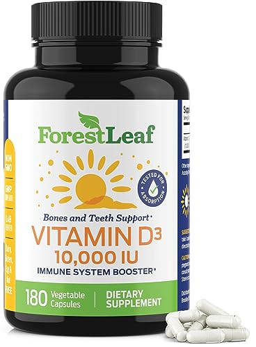 ForestLeaf - Vitamin D3 IU Weekly Supplement (Unflavored -10000-180 Count) - NutriGlobal
