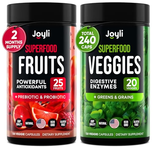 Fruits and Veggies Supplement - High Fiber Supplement for Immunity, Gut & Energy - NutriGlobal