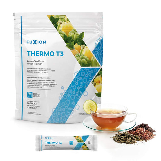 FuXion Thermo T3,Delicious Lemon Tea Flavor(Thermo TT3, 28 Sachets) - NutriGlobal
