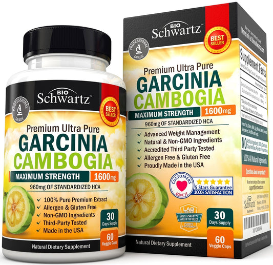 Garcinia Cambogia Weight Loss Pills - Maximum Strength Appetite Suppressant & Fat Burner - NutriGlobal