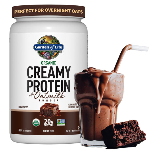 Garden of Life Creamy Organic Vegan Protein Powder + OatMilk, 20g Complete Plant - NutriGlobal