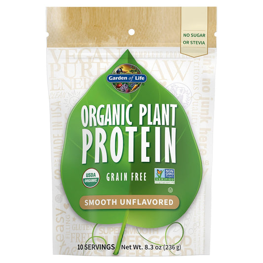 Garden of Life Organic Plant Based Protein Powder - Smooth Unflavored - Vegan - NutriGlobal
