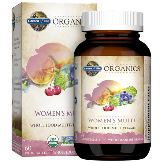 Garden of Life Organics Organic Multivitamin for Women - Womens Multi with Vitamin C, D, Folate, B6, B12, Biotin, Iron - NutriGlobal