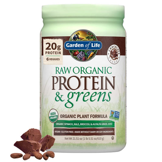 Garden Of Life, Powder Protein Greens Chocolate Organic, 22 Ounce - NutriGlobal