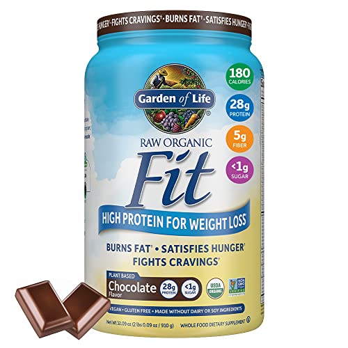 Garden of Life Raw Organic Fit Vegan Protein Powder Chocolate, 28g Plant Based Protein - NutriGlobal
